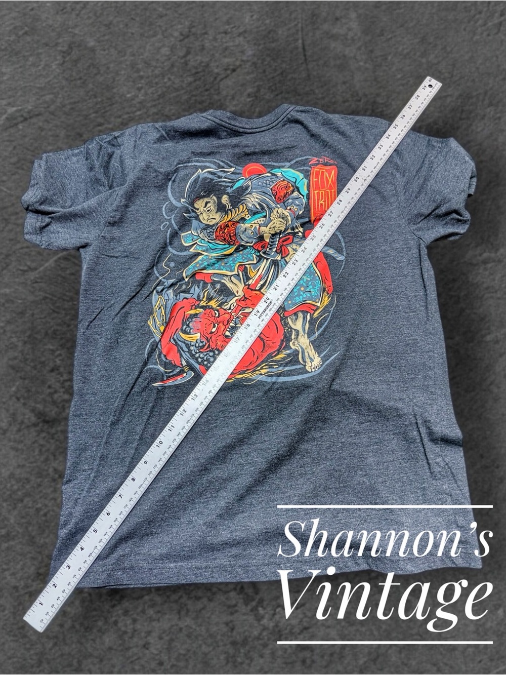 Zero Foxtrot Samurai Demon Slayer Graphic men’s sz XL tee A49